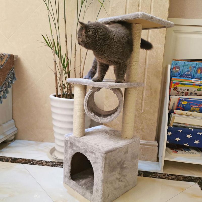 Feeris Wheel Scratching Post Cats House Tree Tower Condo Kittens Cat Scratcher Fabric Sisal Eco Scratch Wall Mounted For