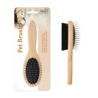 Cheap Fancy Unique Wooden One Or Double Sided Pet Hair Brush Clean Hair Effectively